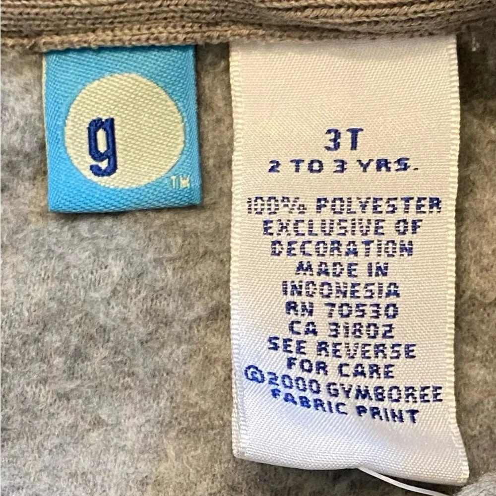 Vintage Gymboree 3 T (2 to 3‎ years) Gray Full Zip Hoodie